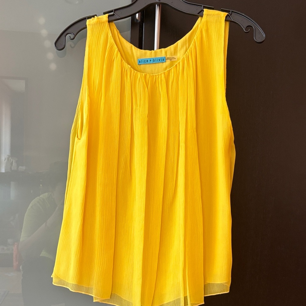 Alice + Olivia Vibrant Yellow Tank Top
